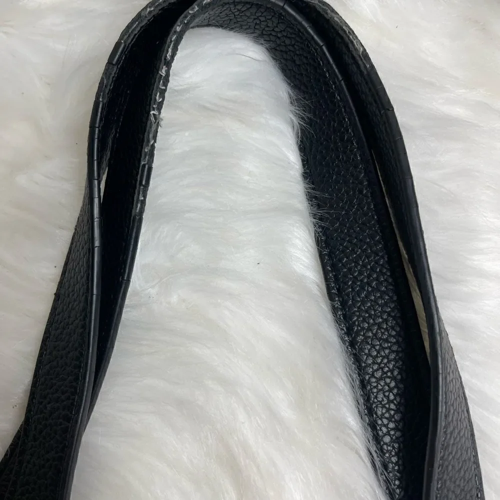 Calvin Klein gray and Bleu denim logo with black synthetic trim large tote